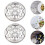 2pcs Practical Restaurant Escargot Plate Barbecue Escargot Stainless Steel Dish 6