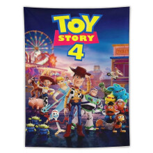 Toy Story gobelin fali dekoráció 152x203 cm - Disney dekorációhoz, nappaliba, hálószobába, kollégiumi szobába, születésnapi és