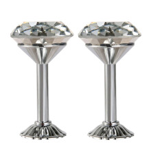 Jygee2 db-os fényes strassz függönyhorgász, falra akasztható, hálószobai, élénk ezüst színű