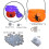 Φωτάκια Halloween για εσωτερικούς και εξωτερικούς χώρους, σετ καζάνι με φούσκες, DIY, με 2