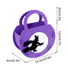 Halloween-Handtasche aus Vliesstoff, kompatibel mit der Viflosae Geister-Süßigkeitentüte für Kinder, Gastgeschenke und Dekorationen