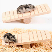 Yarino kauwspeelgoed voor honden die graag kauwen: Hamster, Gouden Beer, Houten Wip, Antislip, Kies, Houten Sportspeelgoed
