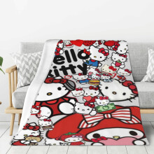 Blaincéad Lomra Hello Kitty Braincéad Caithimh Thar a Bhog Cluthar, Gnéithe Leapa do Pháistí - Thar a Bhog 50"X40"