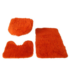 Tapete de banheiro Aoksee de 3 peças, tapete de banheira super macio e antiderrapante e tapete de banho de pelúcia absorvente para decoração de