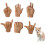 Tiny Hands for Cat Paws Mini Vikta Gummifingrar för att Passa Små Katter Kloskydd 6-pack 1