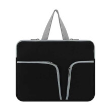 Housse pour ordinateur portable Linyer, étanche, portable, avec compartiments réutilisables, noire, 11 pouces.