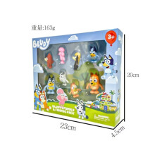 8-12 db-os Bluey Bingo figura Játékok Családi Kawaii Mozgatható LED akciófigura Játékok Rajzfilmfigura Bluey Barátok PVC modellbaba