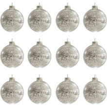 Set mit 12 goldenen Quecksilberglaskugeln als Weihnachtsschmuck – 8 cm große, elegante Christbaumkugeln zum Aufhängen für Neujahr, Thanksgiving,