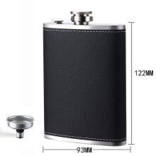 Cantil de bolso em aço inoxidável 2024 com funil, ideal para bebidas alcoólicas como uísque e outras. Tampa de rosca.