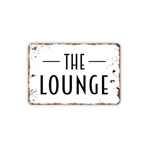 (Μεταλλικό αλουμίνιο) Μεταλλική πινακίδα The Lounge, Σύγχρονη, Μοντέρνα, Μεταλλική