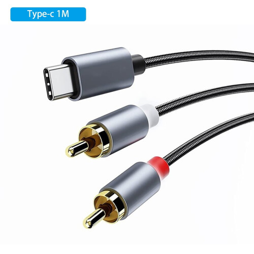 jixopn Καλώδιο Ήχου Type-C To2RCA Αρσενικό για Συμβατό με iPhone/Android Phone Tablet (Type-c3M)