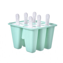 XIUH Tool Series DIY Silikonform Silikon 6-Loch Eisform Klassische Formen Tabletts Wiederverwendbar (Grün)