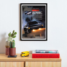 Afiș publicitar vintage Toyota Celica „Tracțiune integrală”