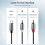jixopn Καλώδιο Ήχου Type-C To2RCA Αρσενικό για Συμβατό με iPhone/Android Phone Tablet (Type-c3M) 5
