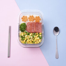 Vorratsdosen mit luftdichten Deckeln, 5er-Set, ideal für Mittagessen, Meal Prep und Reste, 350 ml