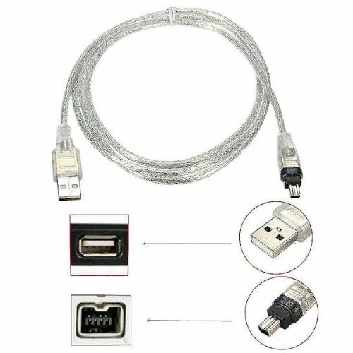 USB Data Cable for Mini DV MiniDV FireWire IEEE 1394 HDV Camcorder for Editing on PC 1