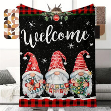 Growsl Clearance! Christmas Flannel Throw Blanket, Blue Snowflake Coffee Cup Design, Soft Warm Fleece for Sofa, Couch, Bedroom – Compatible with