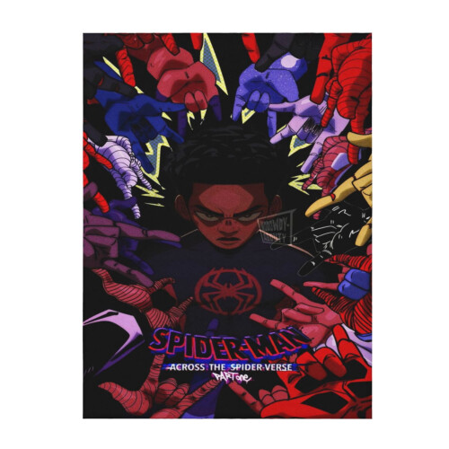 Μαλακή και άνετη κουβέρτα Into The Spider-Verse, βελούδινη, ελαφριά, ζεστή, βελούδινη