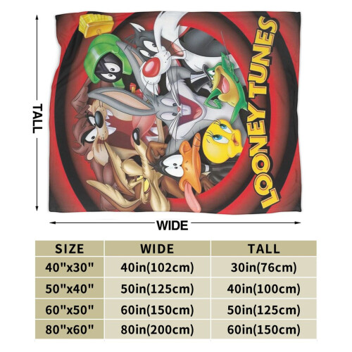 Κουβέρτες Looney Tunes βελούδινες κουβέρτες ταξιδιού Υπνοδωμάτιο σαλόνι καναπές 2
