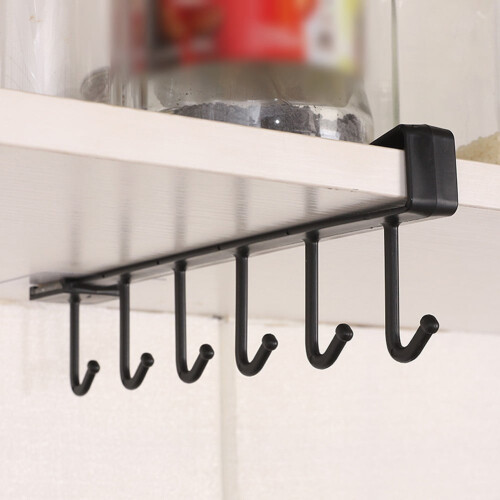 6Hooks Κρεμάστρες Αποθήκευσης, Γάντζος για Πετσέτες & Ποτήρια χωρίς Γροθιές, 2
