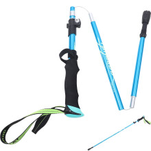 Bengala dobrável de 5 seções em liga de alumínio Mizh, bastão de trekking telescópico, bengala retrátil antiderrapante para homens e mulheres,
