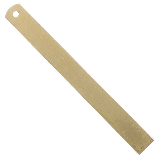 3pcs Math Ruler Measuring Tool Geometry Tool Brass Math Class Measuring Ruler 2