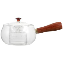 Tetera Hervidor de agua doméstico Recipiente de vidrio con tapa Mango largo antiescaldaduras