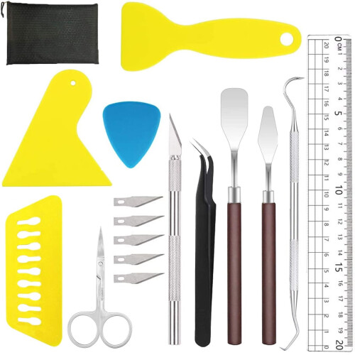 Σετ εργαλείων χειροτεχνίας DIY με 3 γάντζους ξεριζώματος, τσιμπιδάκια, σπάτουλες,