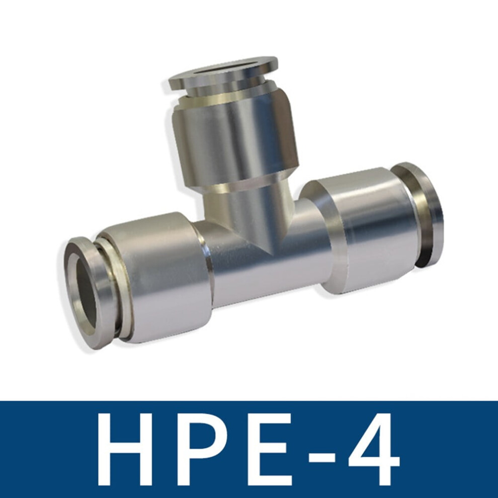 Zinc Alloy Pneumatic Quick Connector Pe Tee T-Type Compressed Air Pipe Joint Pe-4 9499224632691
