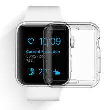 Smartklocka-skyddsfodral för kompatibel med Apple Watch med Apple Watch-serien 7, Slim Fit-skyddsfodral, genomskinligt fodral, 45 mm