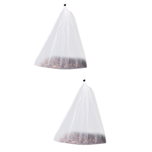 2 Count Nylon Mesh Strainer Bag Loose Leaf Empty Tea Bags Nut Milk Reusable Cloth Strainers for Make