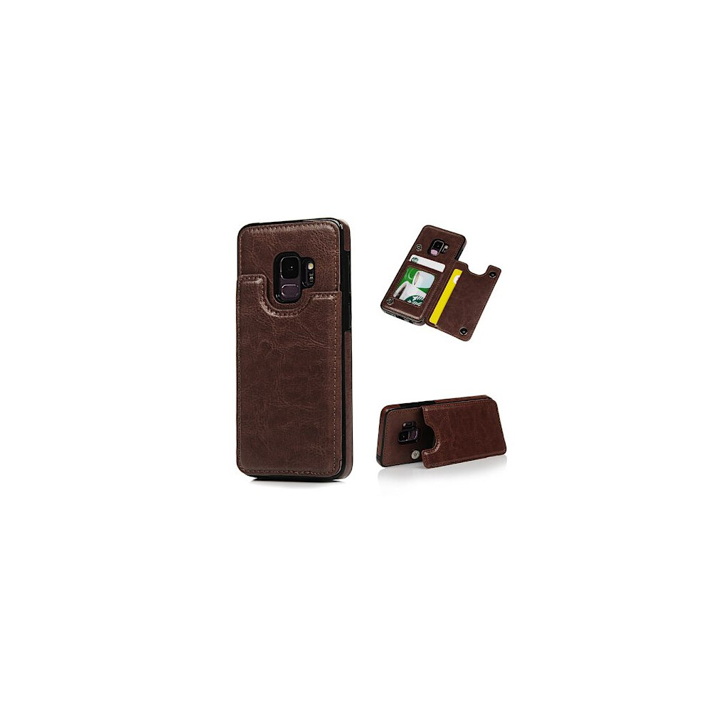 Compatible With Samsung Galaxy S9 - M-Safe Case With Wallet Brown 9499224634305