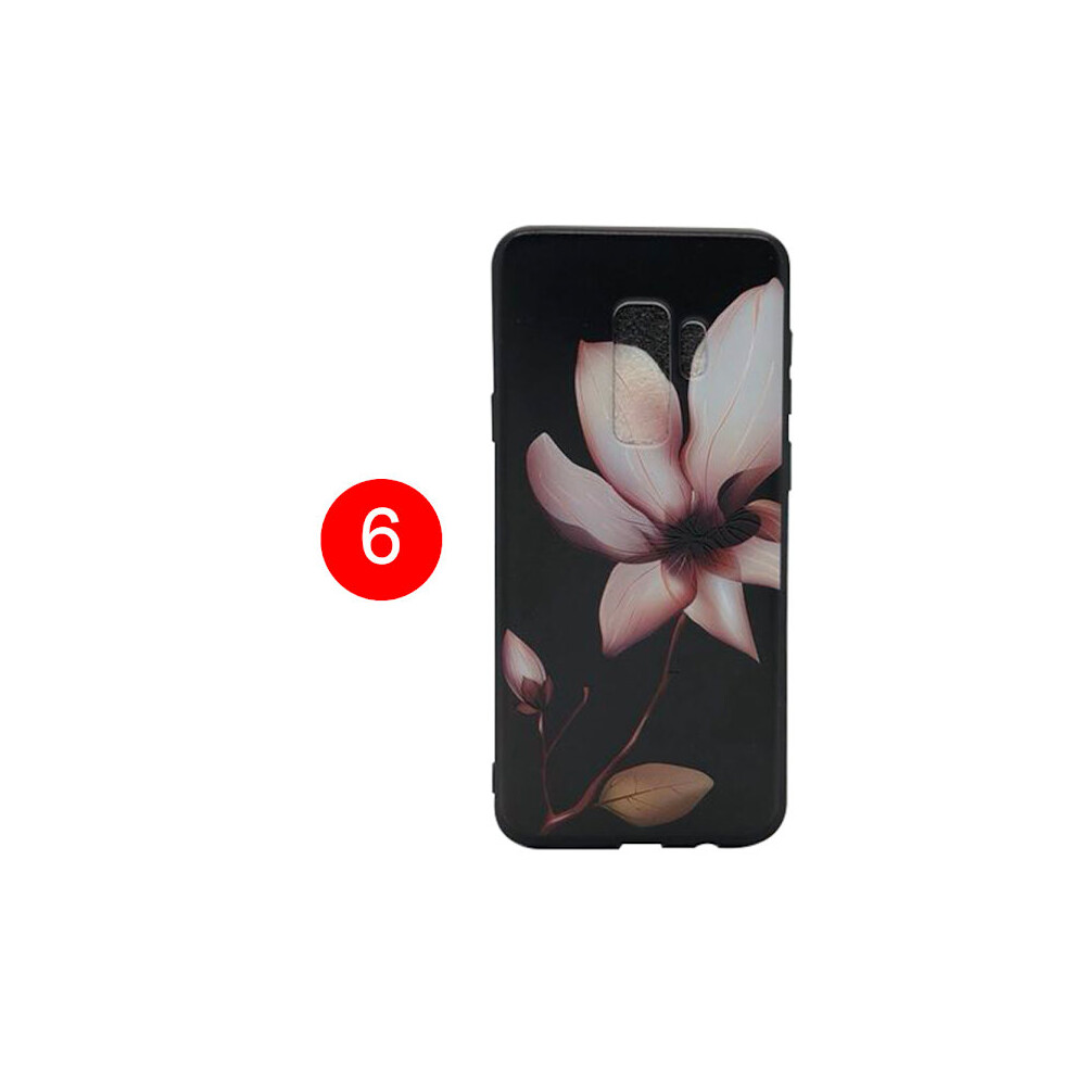 Leman Case With Flower Motif For Compatible With Samsung Galaxy S9 Plus 6 9499224634046