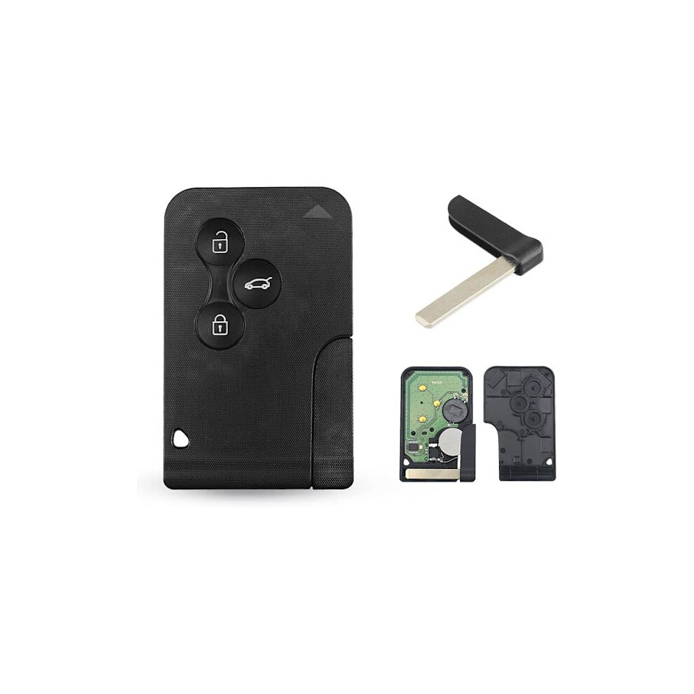 Car Key Remote Control, 3 Buttons, Key Shell, Smartcard, Remote Control For Re-Nault Megane 2 Scenic 2 Clio 3 (433 Mhz Pcf7947 Chip) 9499224633827