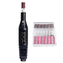 Miniszlifierka USB z 6 głowicami szlifierskimi 3000-20000 4-obrotowa wiertarka elektryczna - Perfet Black