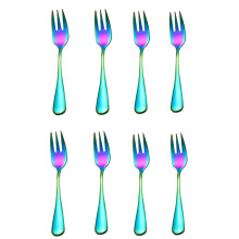 Loyerfyivos Dessert Forks Set of 8, 5.5", Stainless Steel, Cocktail & Appetizer Forks, Fruit Salad Forks for Party, Hotel, Restaurant, Dishwasher