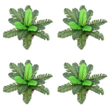 Grande albero fiorito, matrimonio, strada, muro, verde, grandi foglie, mazzo verde *4 pezzi