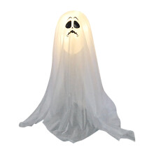 Wyprzedaż! 20-calowe białe paliki LED Ghost Ghost, dekoracja zewnętrzna na Halloween z żarówką, pasujące do dekoracji ogrodowych, nawiedzonych