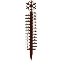 Piquet de mesure Hariumiu, jauge à neige en forme de flocon de neige, outil de mesure de la neige pour jardin extérieur.