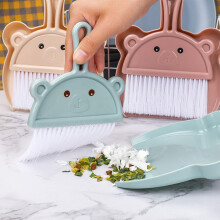 Ensemble balai et pelle Jacenvly Mini - Poils souples, idéal pour les bureaux, les rebords de fenêtres, le nettoyage des lits, usage intérieur,