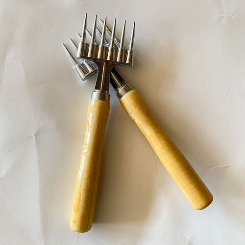 Beverage Ice Cube Pick Tool Alloy Ice Pick With Wooden Handle Kitchen Ice Cube Crushing Tool 2