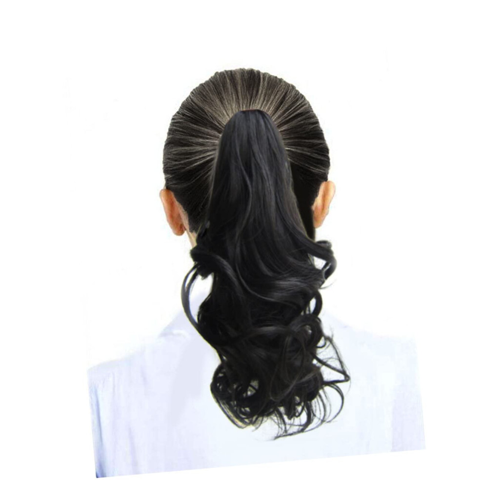 Unisex Fluffy Short Curly Claw Clip Ponytail Extension For Women Synthetic Messy Curls Hairpiece With Secure Fit