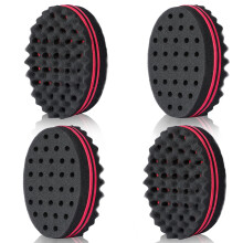 Curling Sponge 4 Pack for Quick Twist Styling, Uniform Afro Curls and Coils, Barber Hair Brush