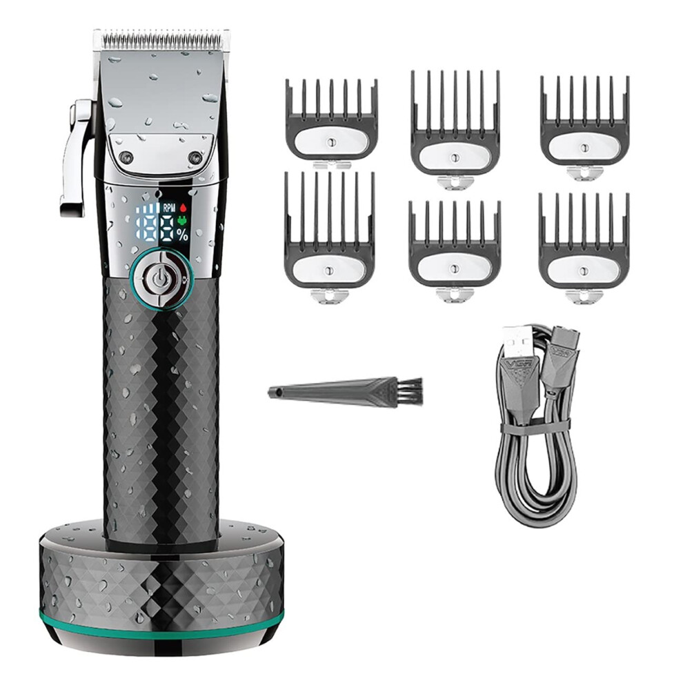 Professional Hair Clippers for Men with Precise RType Blade, Cordless Waterproof Beard Trimmer USB Fast Charging