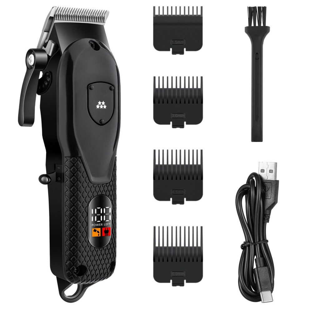 Professional Hair Clippers for Men, Cordless Rechargeable Low Noise Hair Trimmer with Precise Length Control