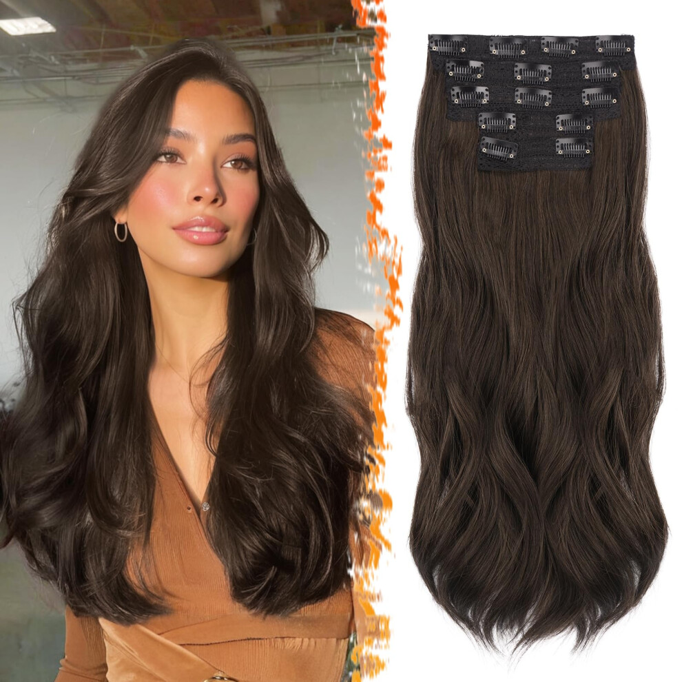 Unisex Soft Wavy Clip In Hair Extensions And Human Hair Clip In Bangs For Women Natural Look