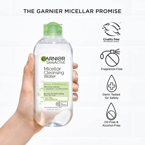 Garnier Garnier Micellar Water Makeup Remover 400mL 2Count 1