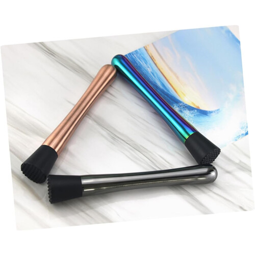 Stainless Steel Cocktail Muddler with Ergonomic Long Handle for Professional Bartender and Home Bar 1