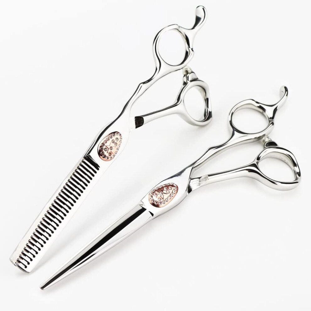 6 Inch Hair Cutting Scissors Japanese 440C Steel Ultra Sharp Ergonomic Barber Shears for Salon