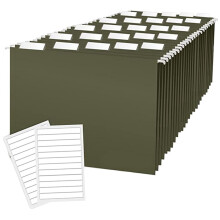 Cartelle sospese, confezione da 25, formato standard. Cartelle per documenti. Cartelle sospese per schedari.